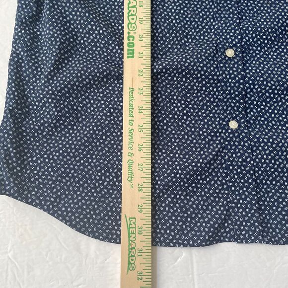 Banana Republic Tech Stretch Men's XL Slim Flex Fit Navy Blue Button Up Shirt - Picture 14 of 16